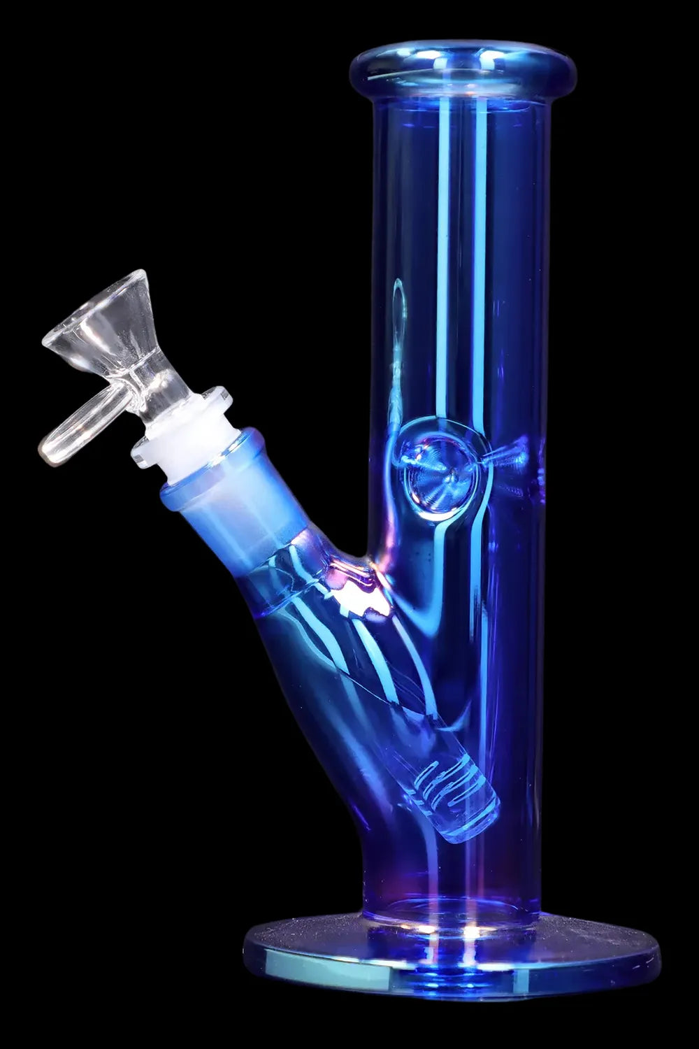Smoke Cartel Neon Straight Tube with Ice Pinch Bong