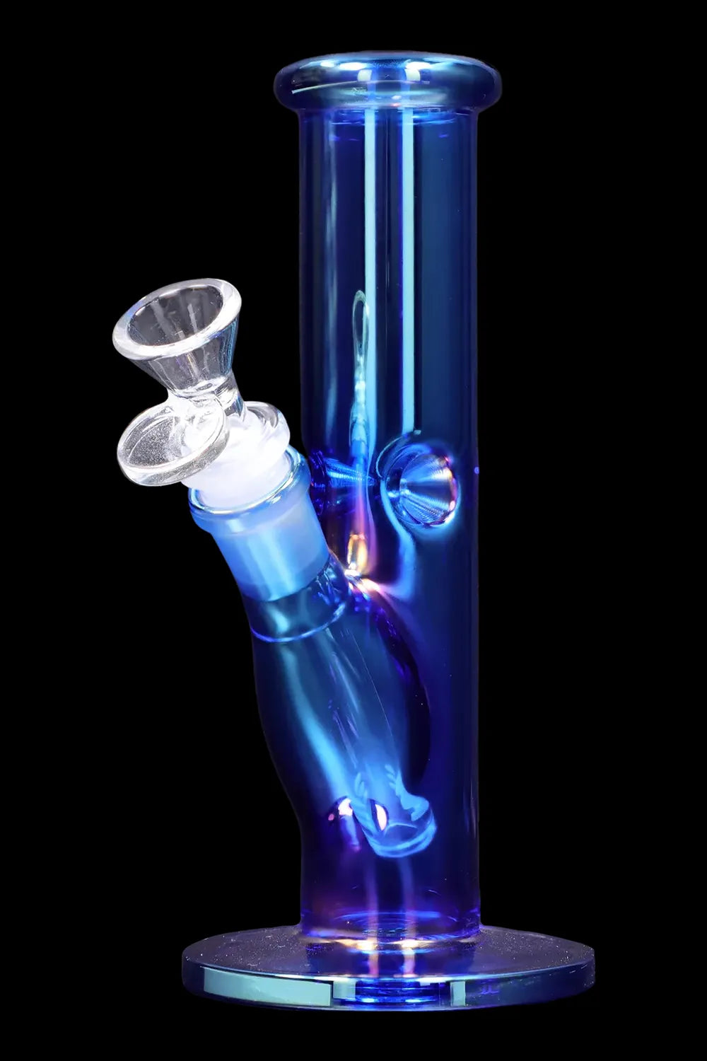 Smoke Cartel Neon Straight Tube with Ice Pinch Bong