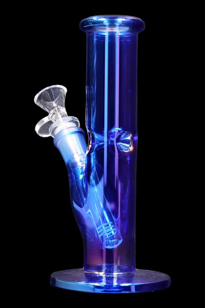 Smoke Cartel Neon Straight Tube with Ice Pinch Bong