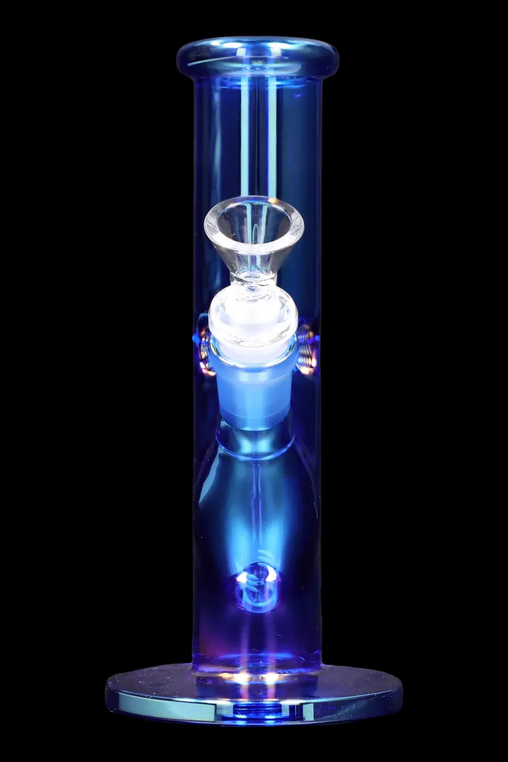 Smoke Cartel Neon Straight Tube with Ice Pinch Bong