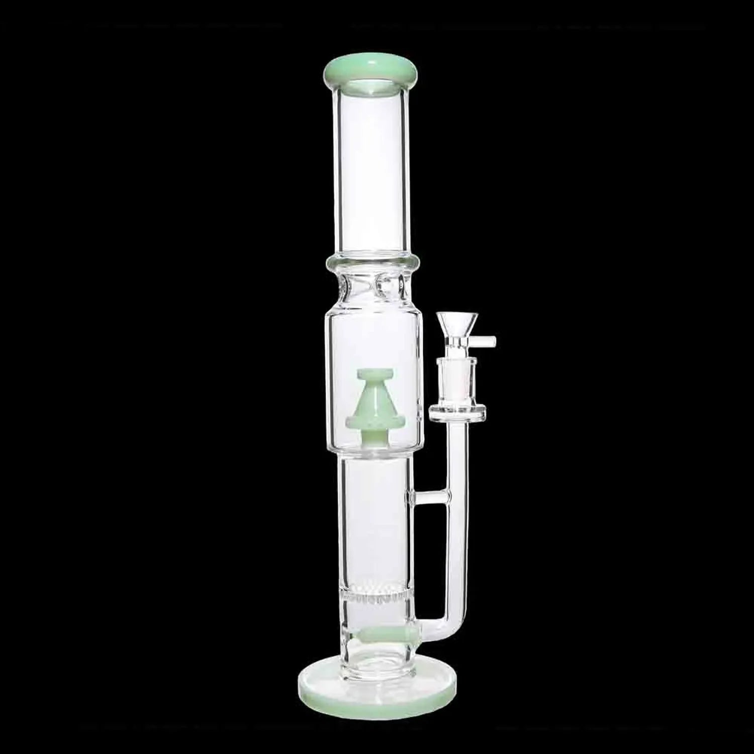 Smoke Cartel Straight Tube with Stacked Percs Bong - 17 in.