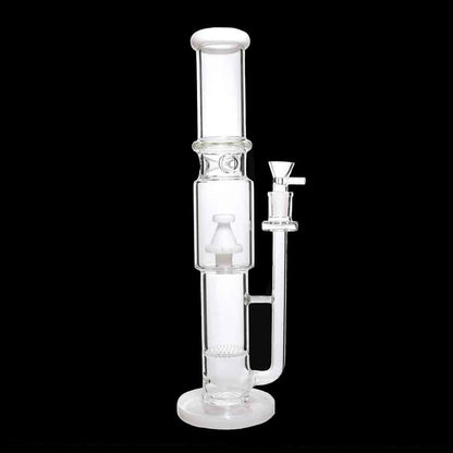 Smoke Cartel Straight Tube with Stacked Percs Bong - 17 in.