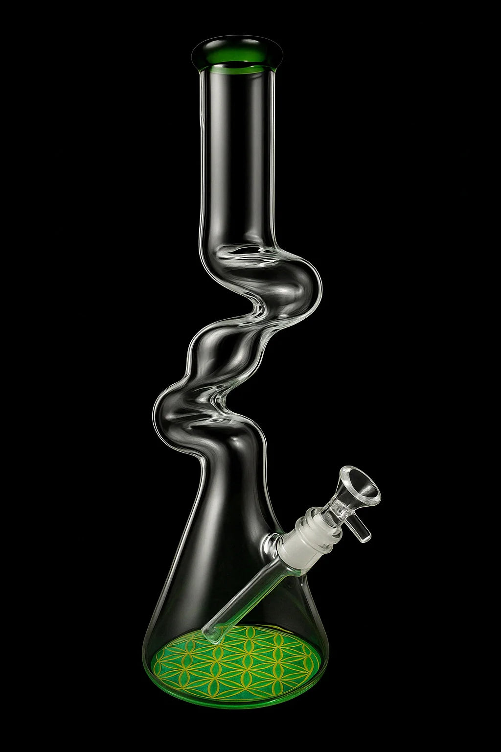 Smoke Cartel 9mm Fancy Twisted Beaker Bong - 18 in.