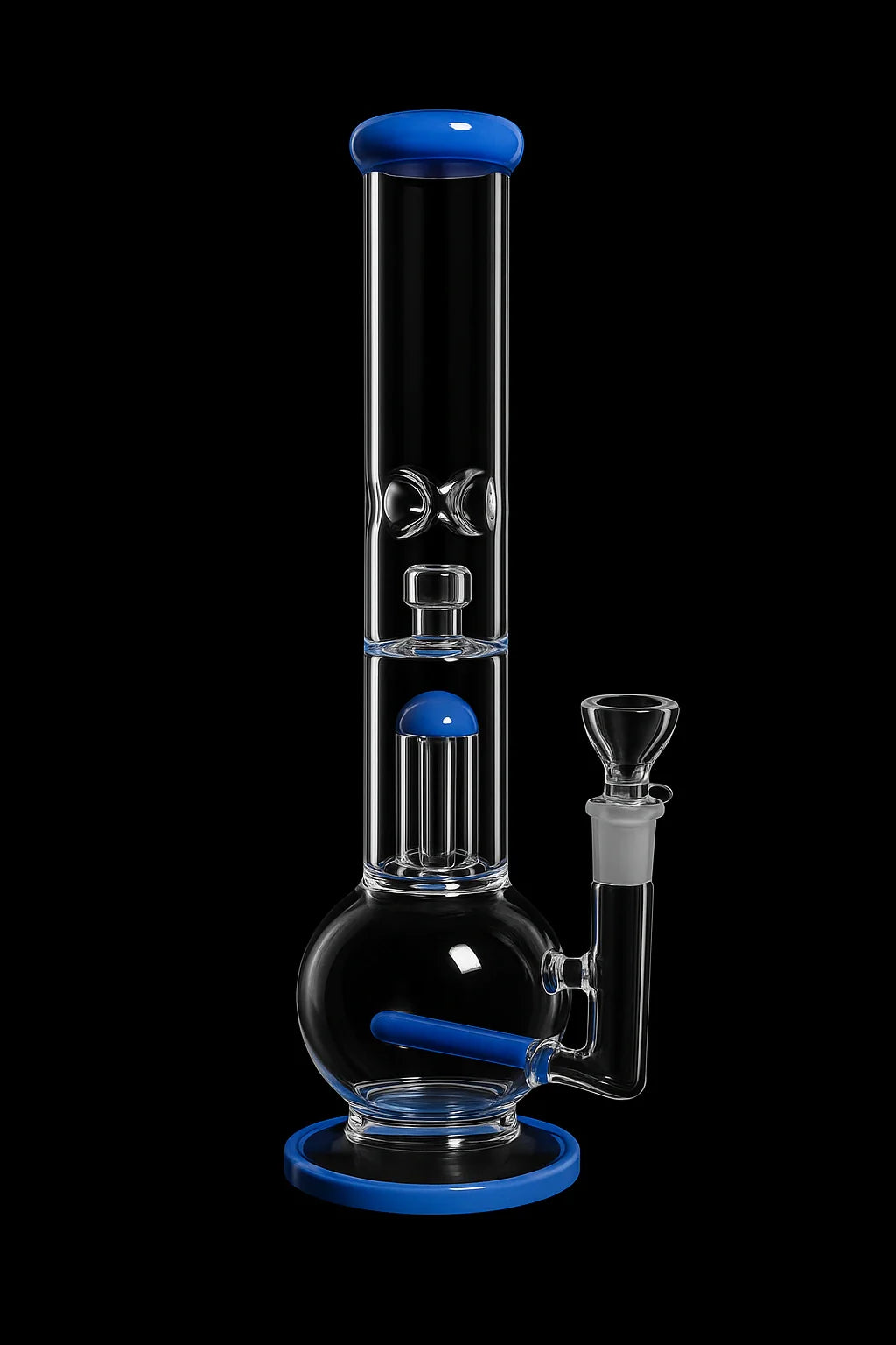 Smoke Cartel Inline Glass Ball with UFO & Circ Perc Bong - 16 in.