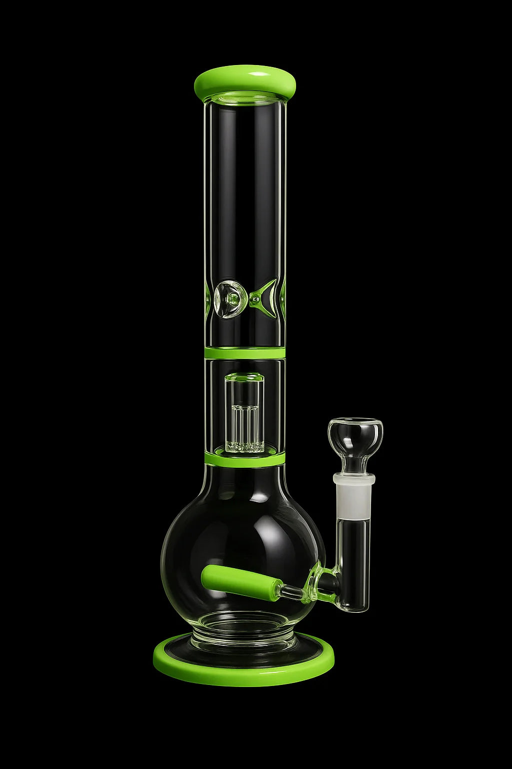 Smoke Cartel Inline Glass Ball with UFO & Circ Perc Bong - 16 in.