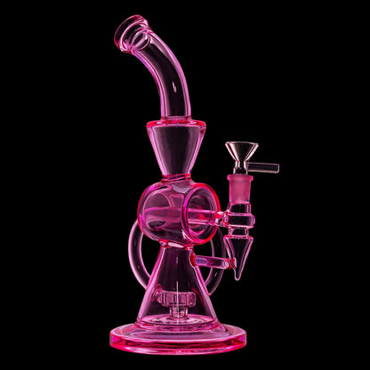 Smoke Cartel Neon Beaker with Showerhead Percolator and Thick Base Bong