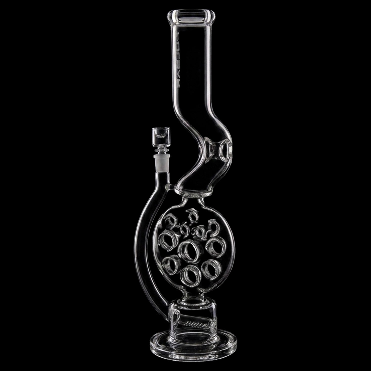 Pulsar Swiss Perc Kink Neck Glass Water Pipe - 18" / 14mm F