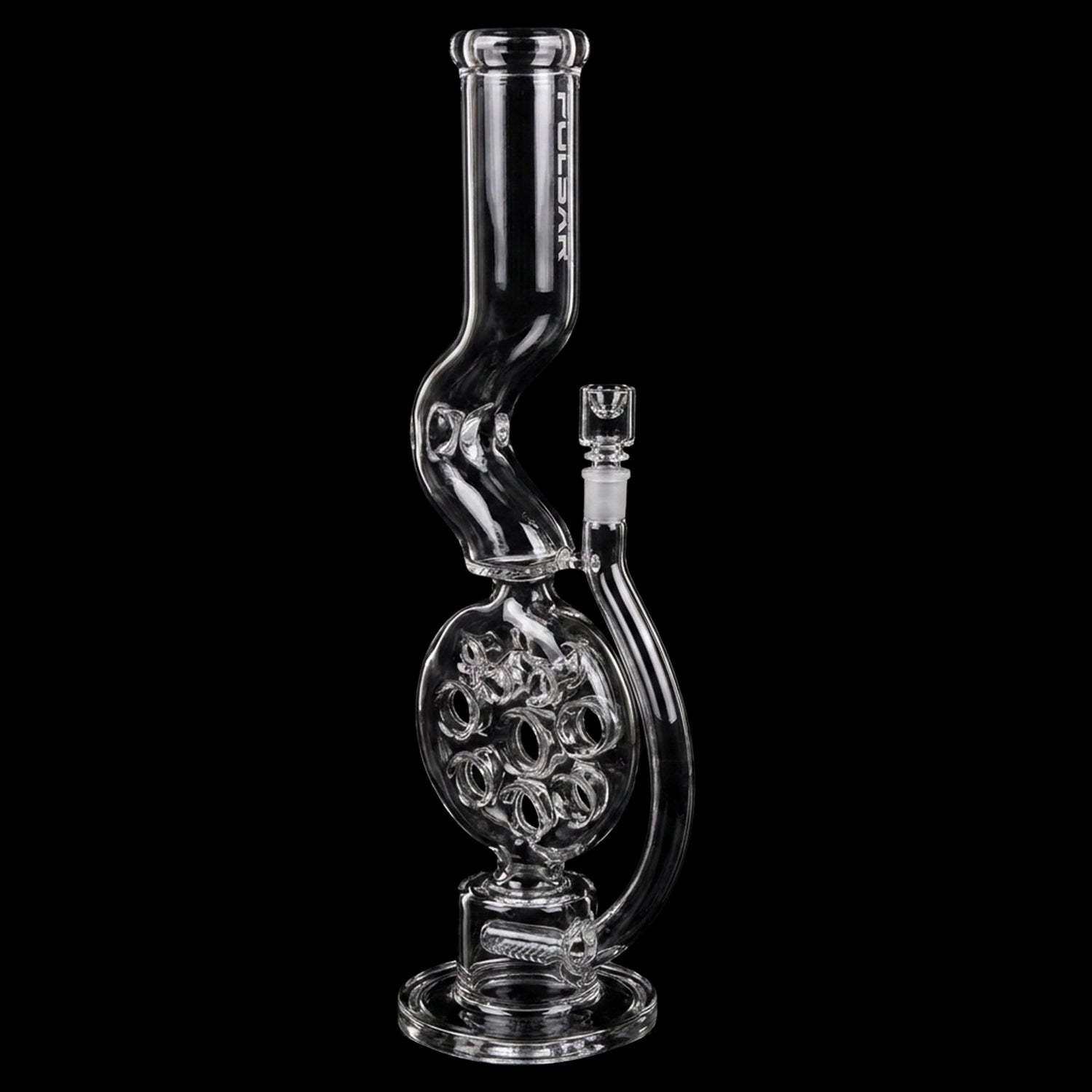 Pulsar Swiss Perc Kink Neck Glass Water Pipe - 18" / 14mm F