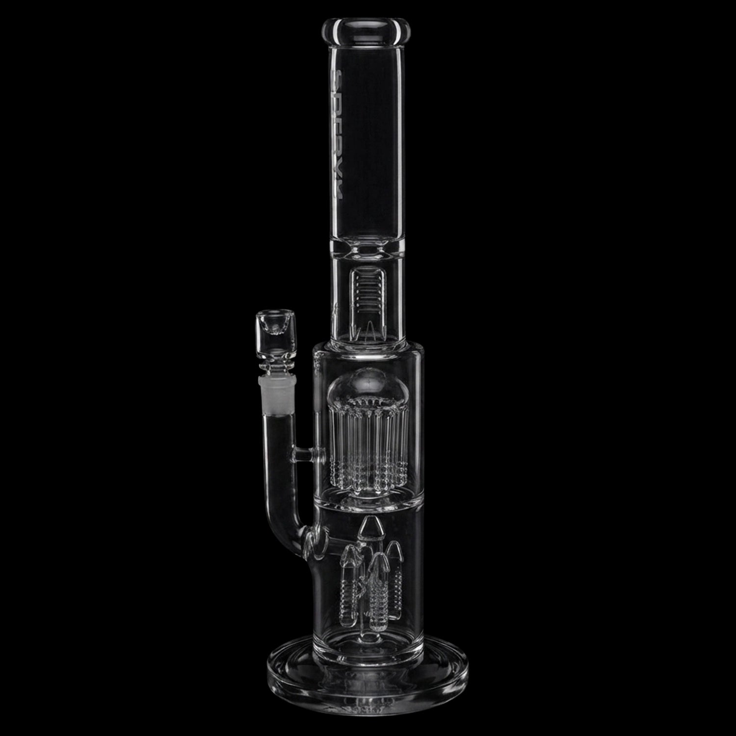 Pulsar Double Chamber Rocket Perc Chugger Glass Water Pipe - 15.25" / 14mm F