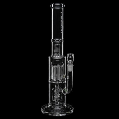 Pulsar Double Chamber Rocket Perc Chugger Glass Water Pipe - 15.25" / 14mm F