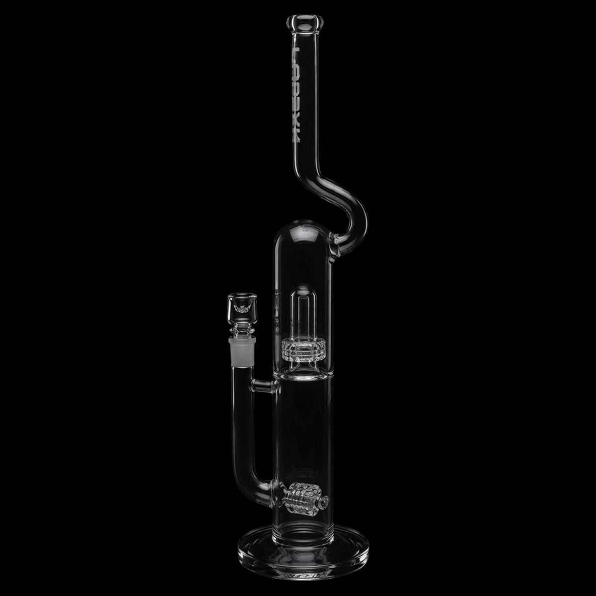 Pulsar Kink Neck Double Chamber Chugger Glass Bong - 17.25" / 14mm F