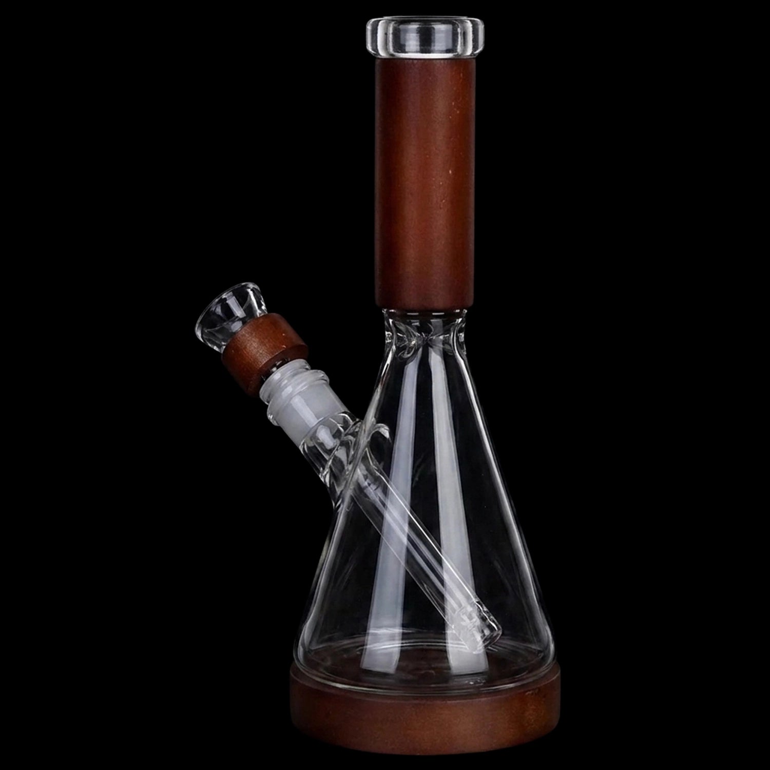 Pulsar Wood on Glass Beaker Water Pipe - 10.75" / 14mm F