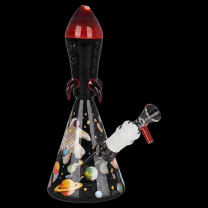 Pulsar Rocket Ship Glass Water Pipe - 7.75" / 14mm F