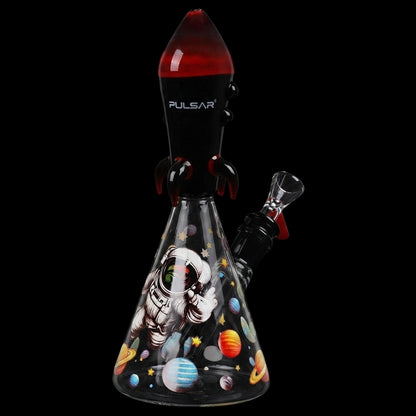 Pulsar Rocket Ship Glass Water Pipe - 7.75" / 14mm F