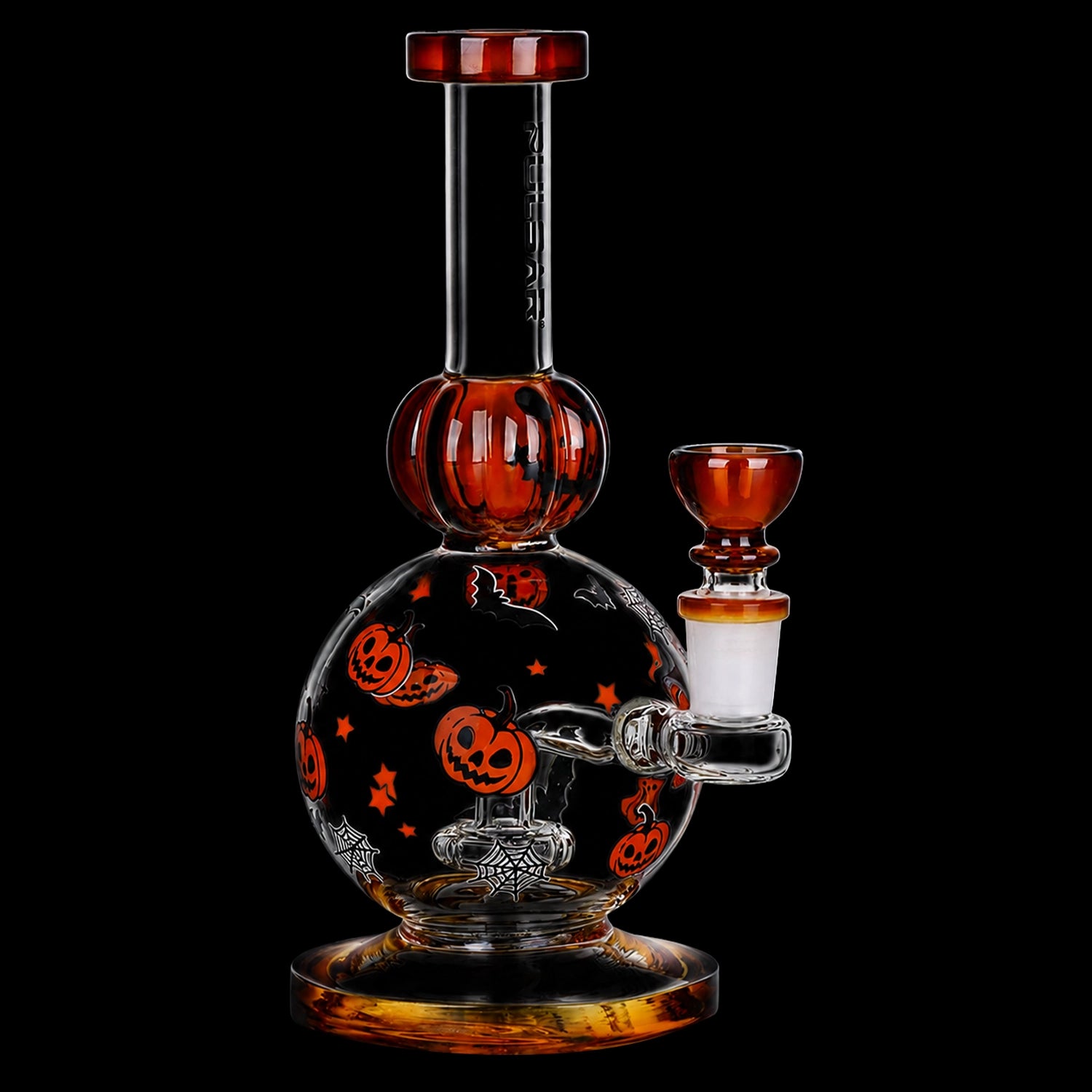 Pulsar Crazy Pumpkins Glass Water Pipe 7.9" / 14mm F
