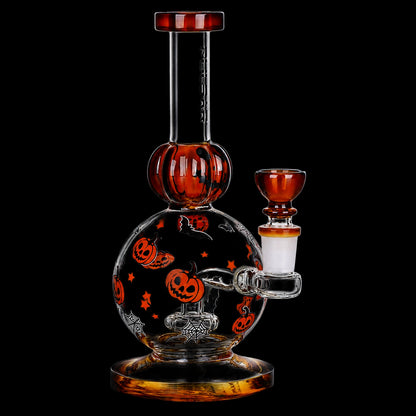 Pulsar Crazy Pumpkins Glass Water Pipe 7.9" / 14mm F