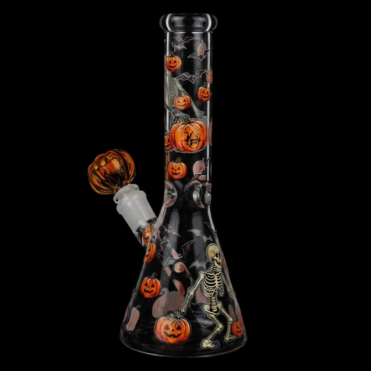 Pulsar Halloween Ball Herb Pipe Glow Duo - 10" / 14mm F