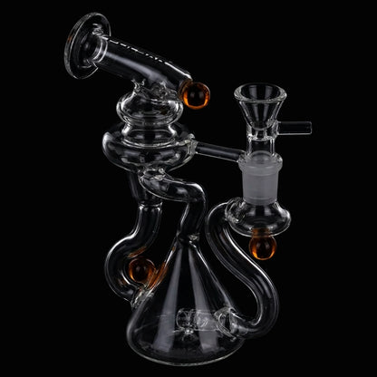 Pulsar Marble Scope Recycler Glass Water Pipe - 6" / 14mm F