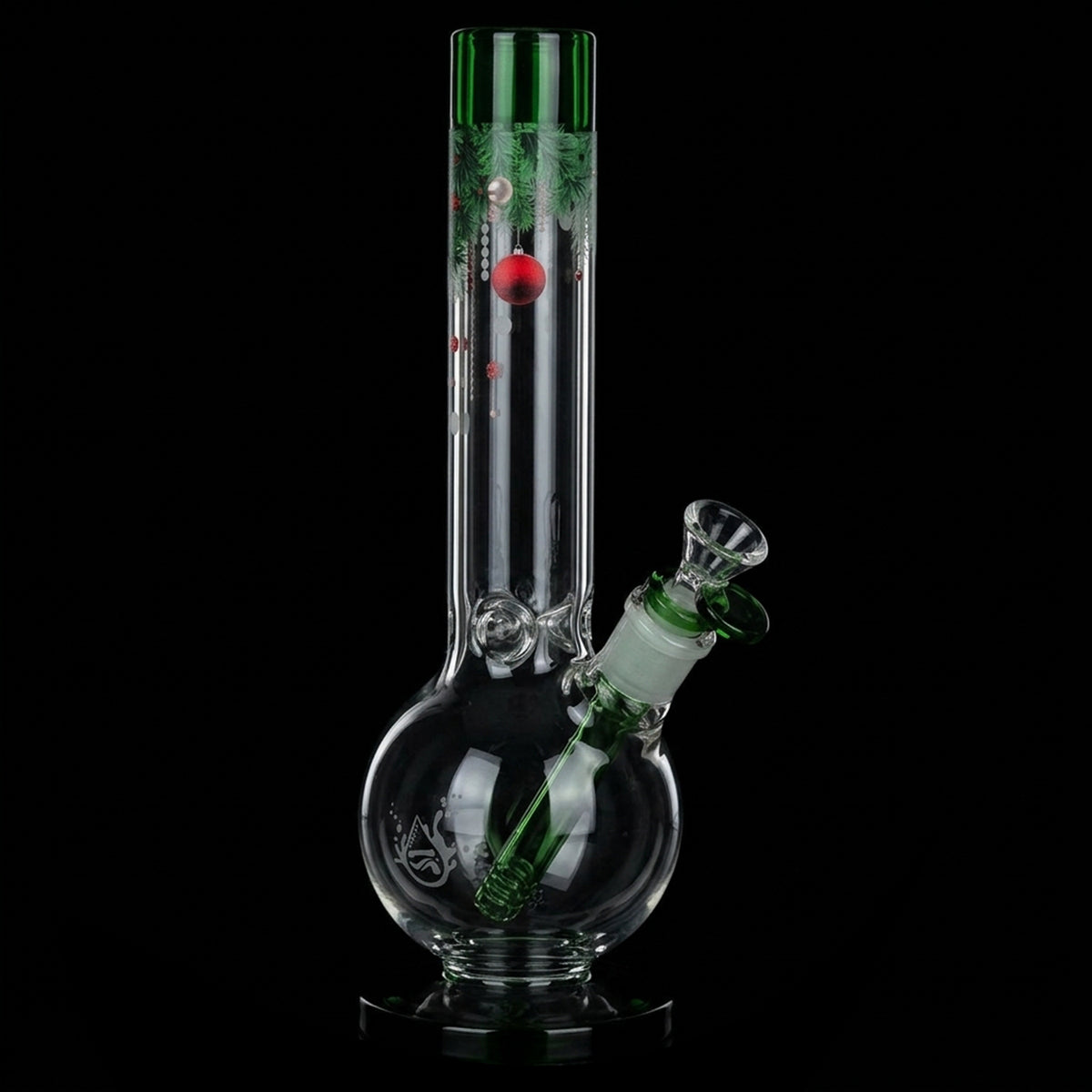 Pulsar Christmas Time Glass Bubble Base Bong - 11.75" / 14mm F