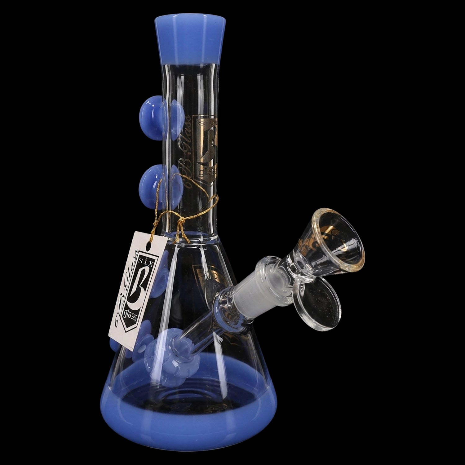 6B Glass Double Showerhead Bong – 7½″ – Assorted Colors