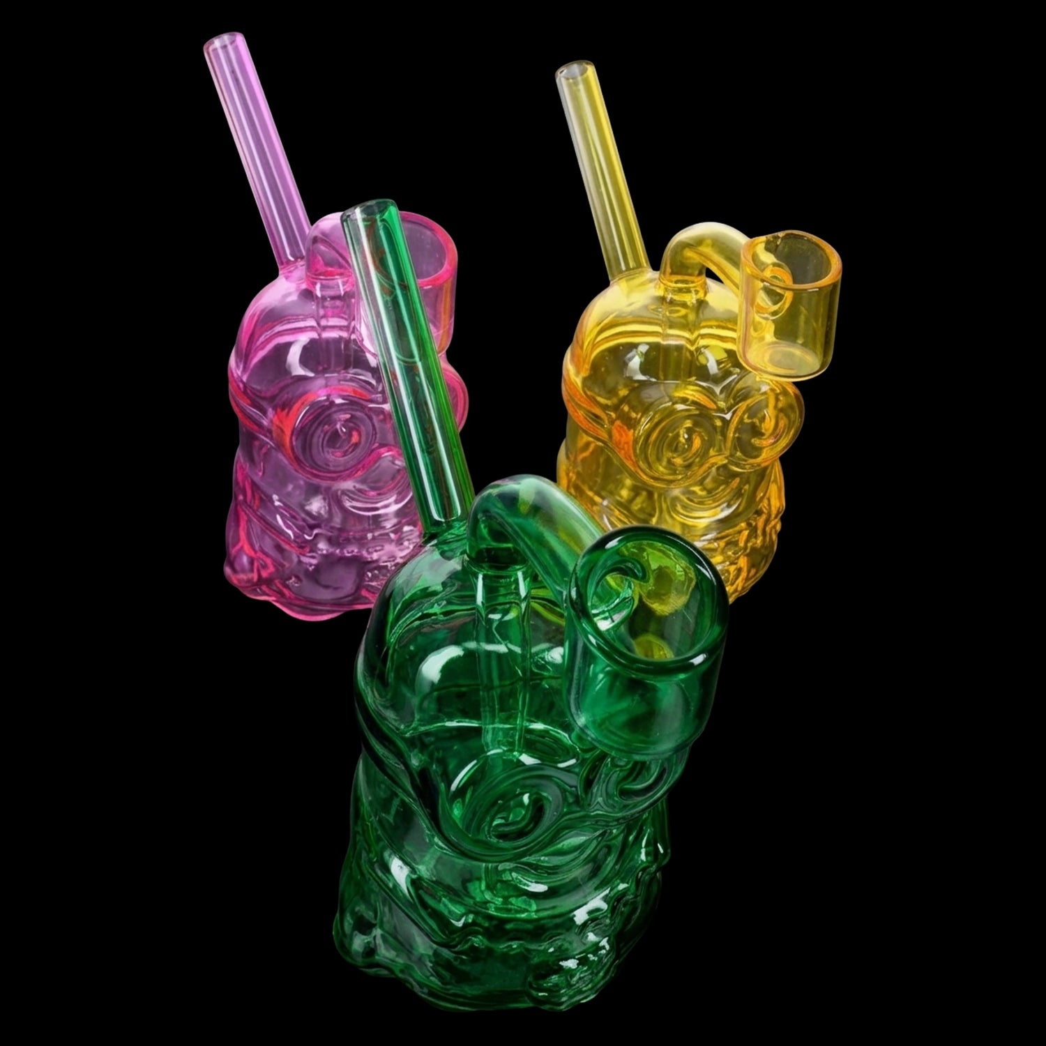 Glass Little Worker Dab Rig “Tiny Toiler” – 5″ – Assorted Colors
