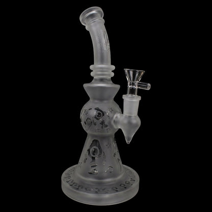 Frosted Stemless Water Pipe – 9½″ – Assorted Designs