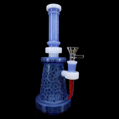 6B Glass Frosted Star Water Pipe – 9½″ – Assorted Colors