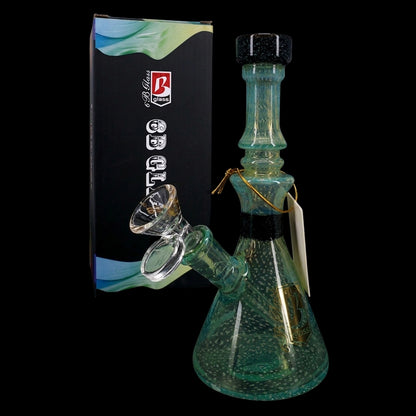 6B Glass Silver Fumed Bubble Dichro Beaker Bong – 7″ – Assorted Colors