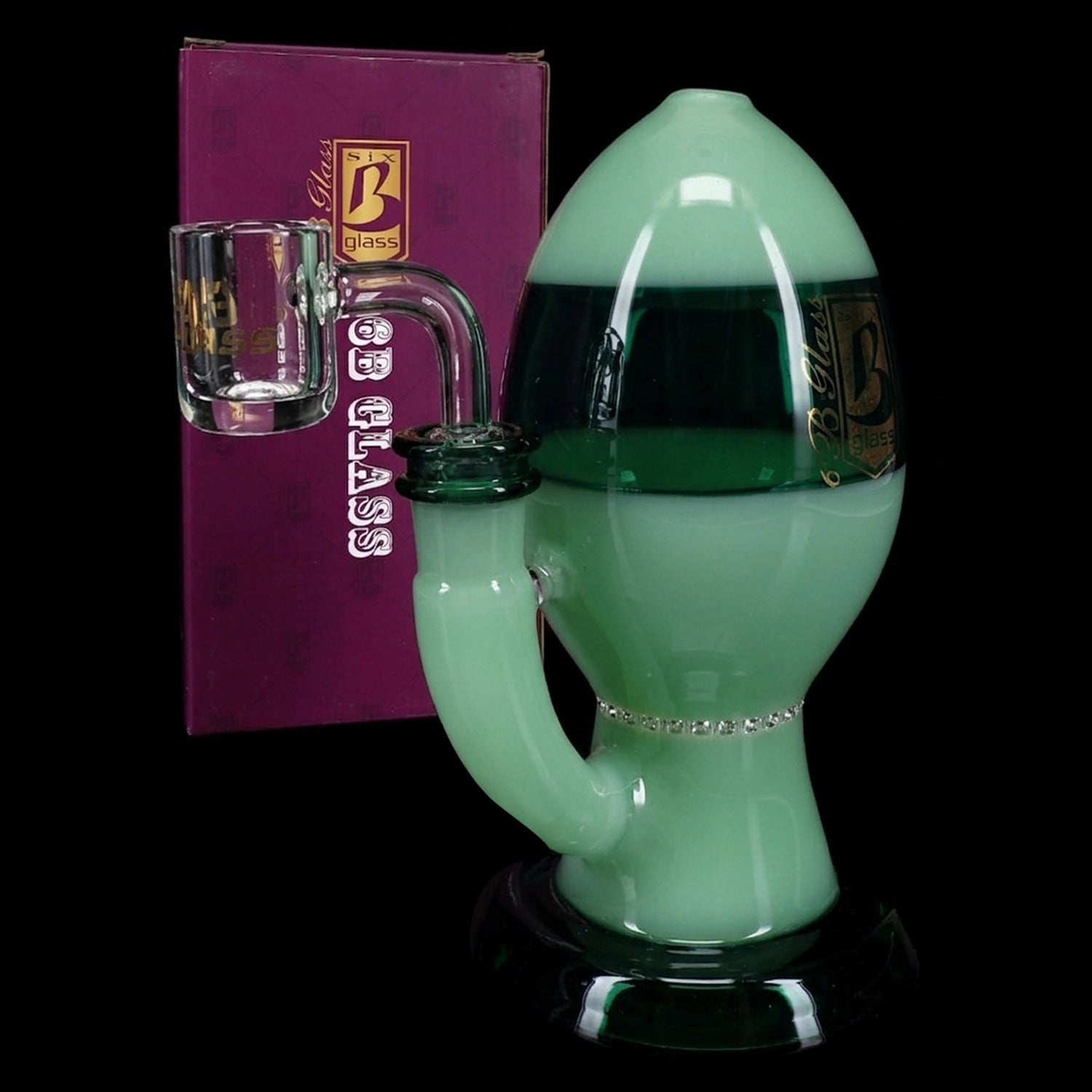 6B Glass Egg Dab Rig – Honeycomb Perc – 6½″ – Assorted Colors