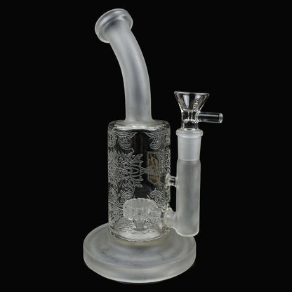 6B Glass Frosted Lotus Showerhead Perc Bong – 8½″