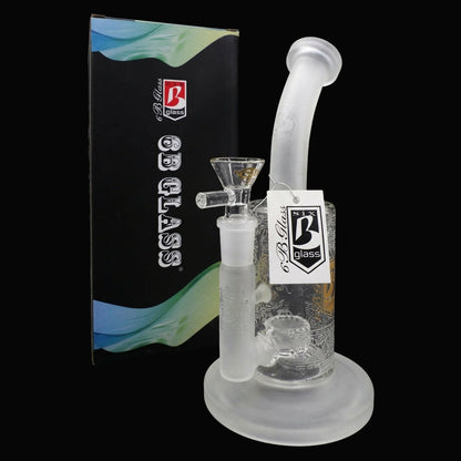 6B Glass Frosted Lotus Showerhead Perc Bong – 8½″