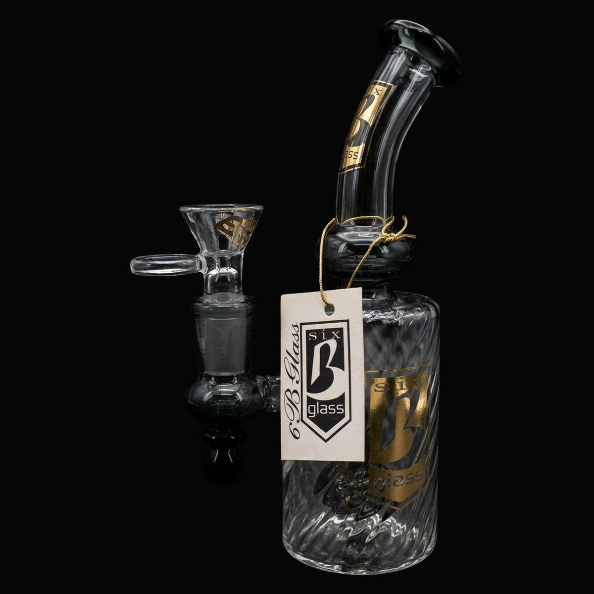 6B Glass Inner Spiral Showerhead Perc Bong – 7″ – Assorted Colors