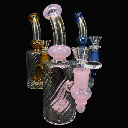 6B Glass Inner Spiral Showerhead Perc Bong – 7″ – Assorted Colors