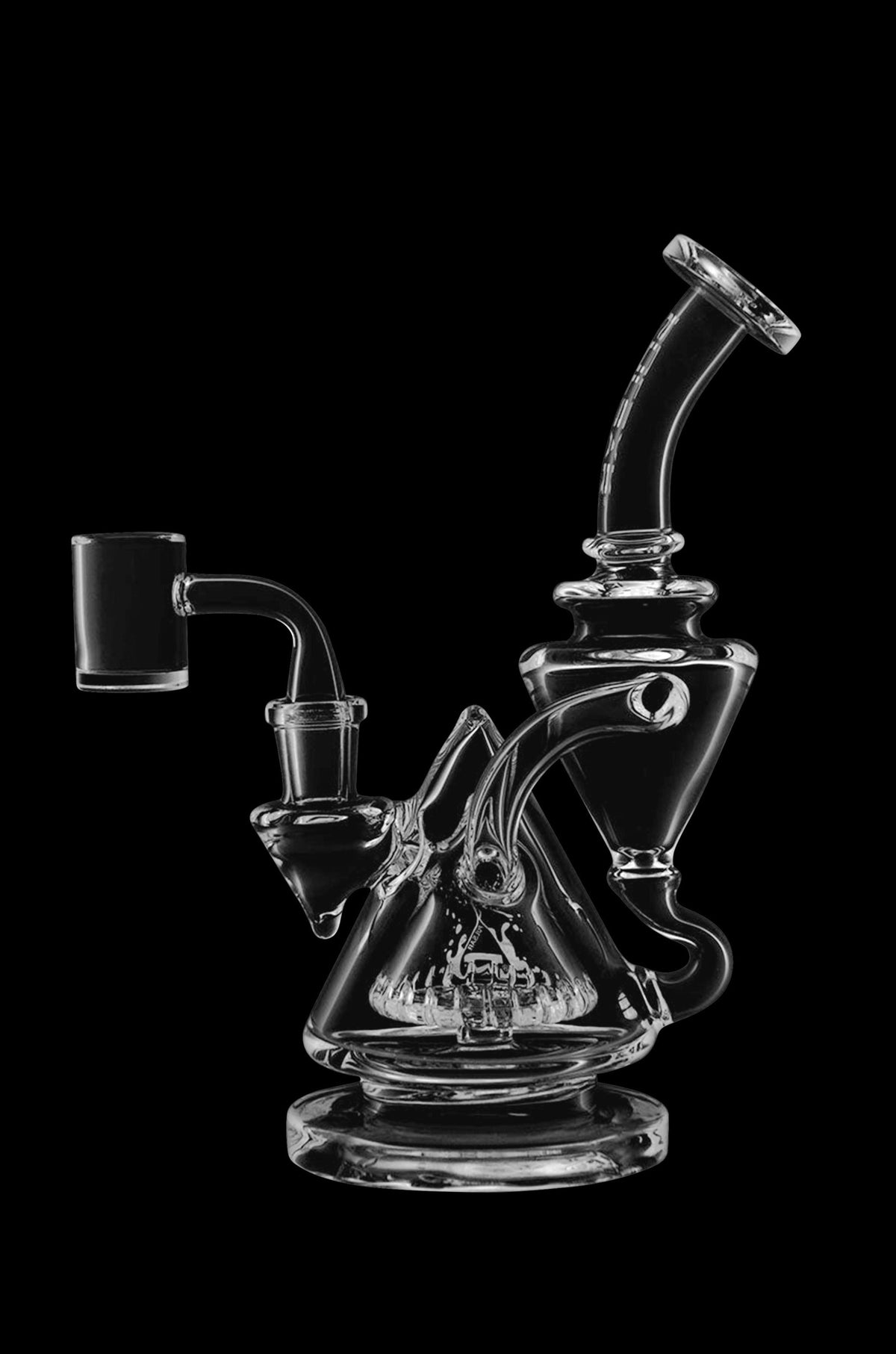 Pulsar Pyramid Baller Recycler Dab Rig - Clear Glass