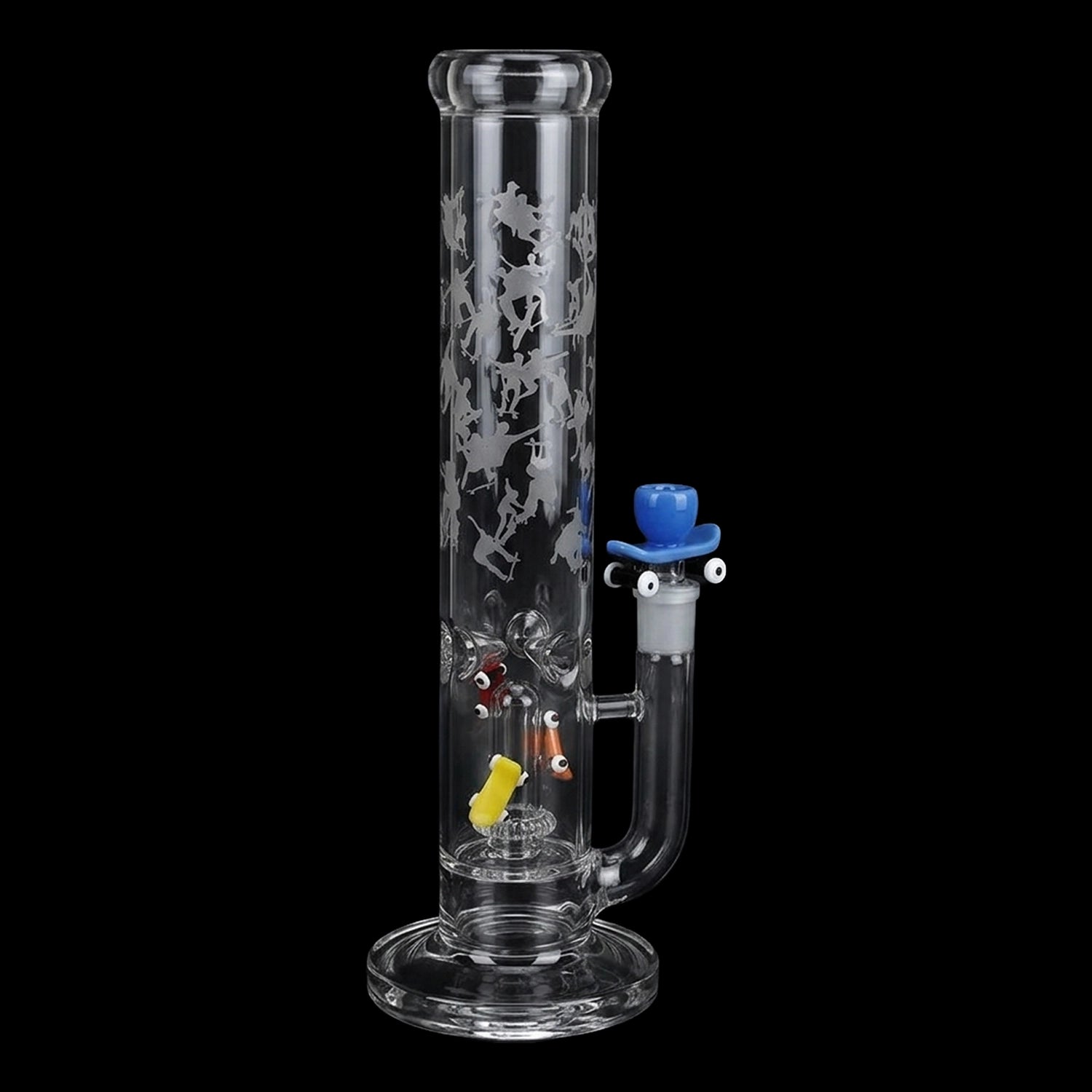 Pulsar Skate or Die Straight Tube Glass Water Pipe - 12.5" / 14mm F