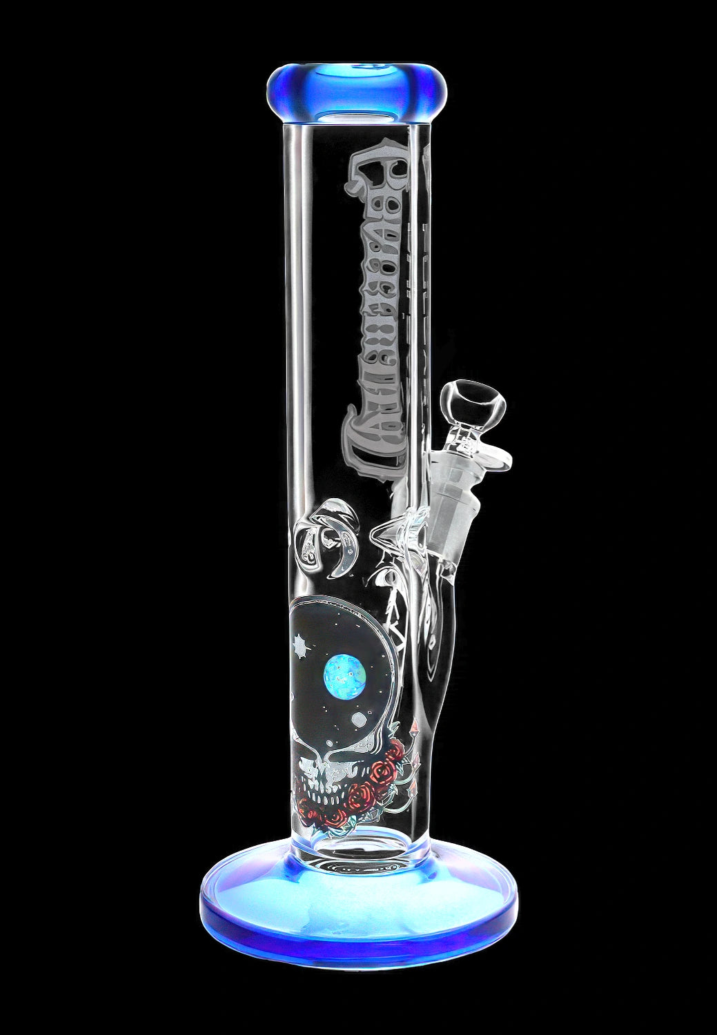 Grateful Dead x Pulsar Space Your Face Straight Tube Glass Bong