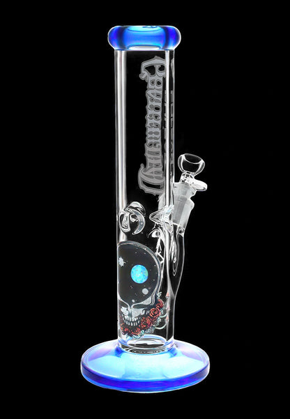 Grateful Dead x Pulsar Space Your Face Straight Tube Glass Bong
