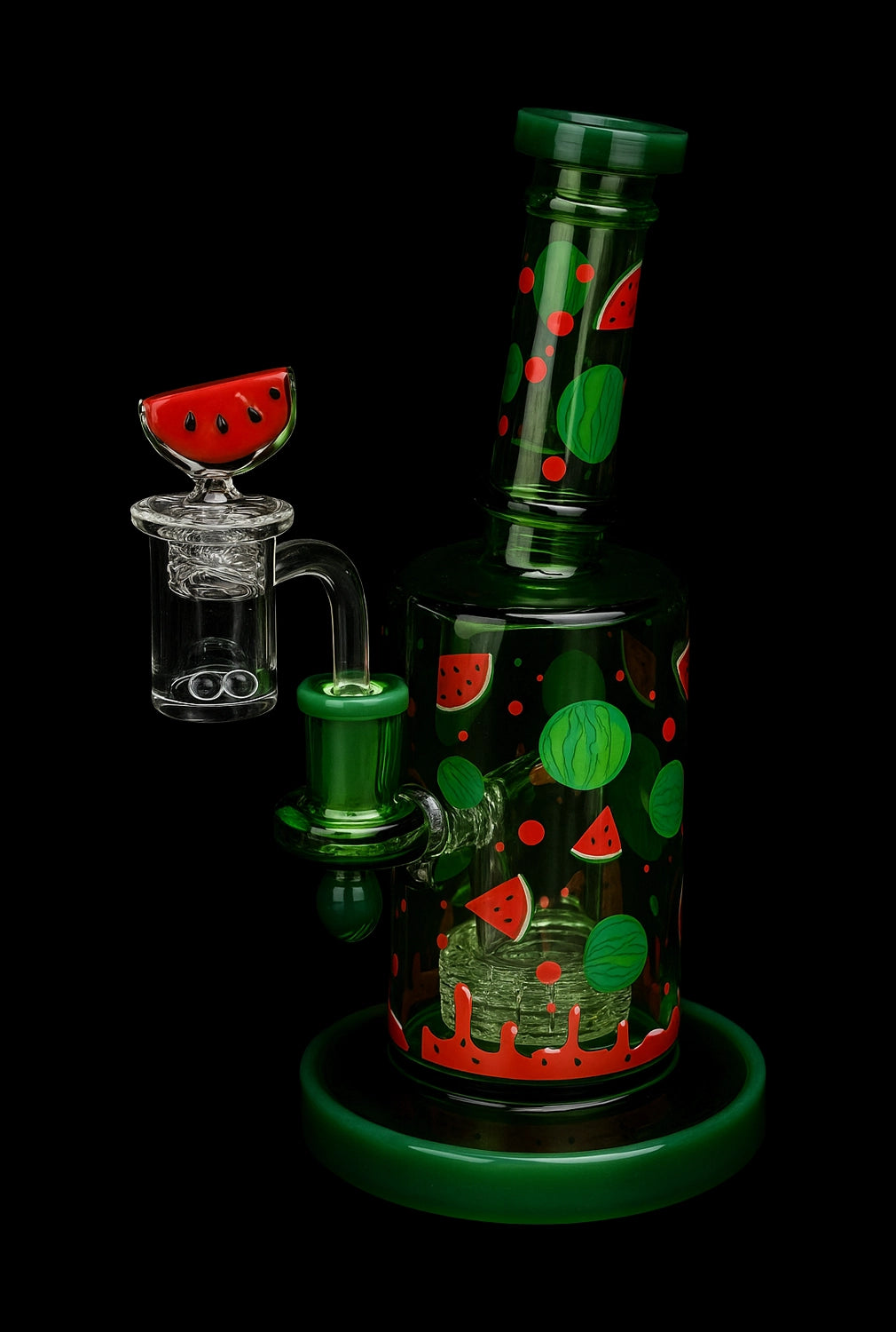 Pulsar Fruit Series Watermelon Zkittles Glow In The Dark Dab Rig Kit - 8" / 14mm F