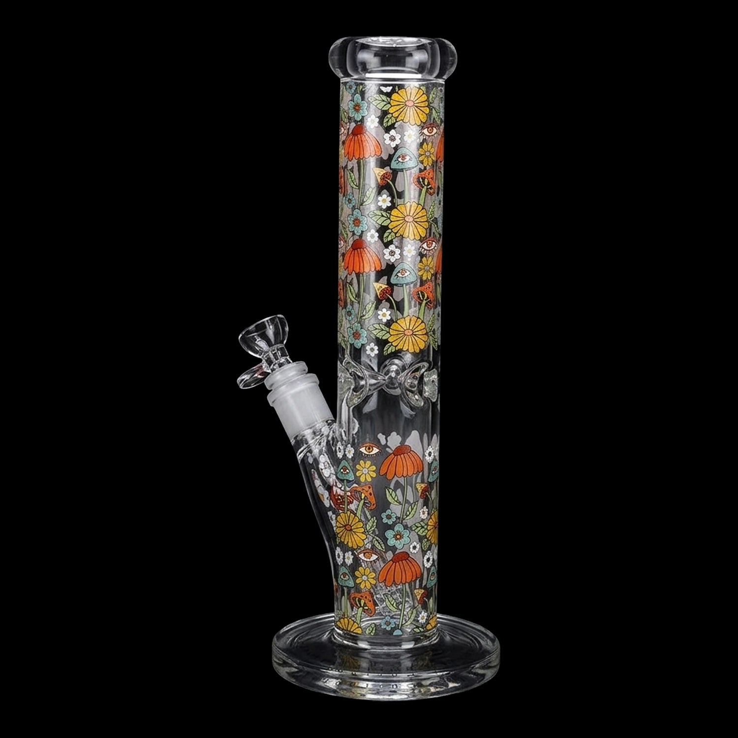 Pulsar Design Series Straight Tube Glass Water Pipe - Flower Vision / 12" / 14mm F
