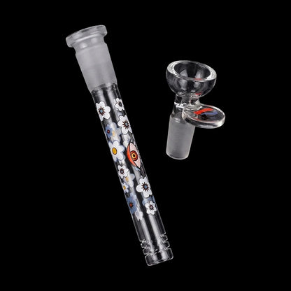 Pulsar Design Series Straight Tube Glass Water Pipe - Flower Vision / 12" / 14mm F