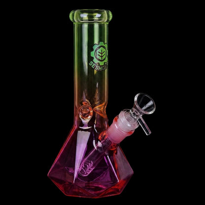 SeshGear Diamond Base Beaker Ombre Glass Water Pipe | 7.75" | 14mm F