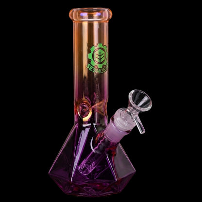 SeshGear Diamond Base Beaker Ombre Glass Water Pipe | 7.75" | 14mm F