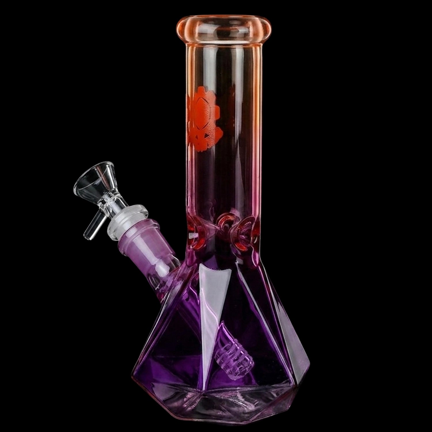SeshGear Diamond Base Beaker Ombre Glass Water Pipe | 7.75" | 14mm F