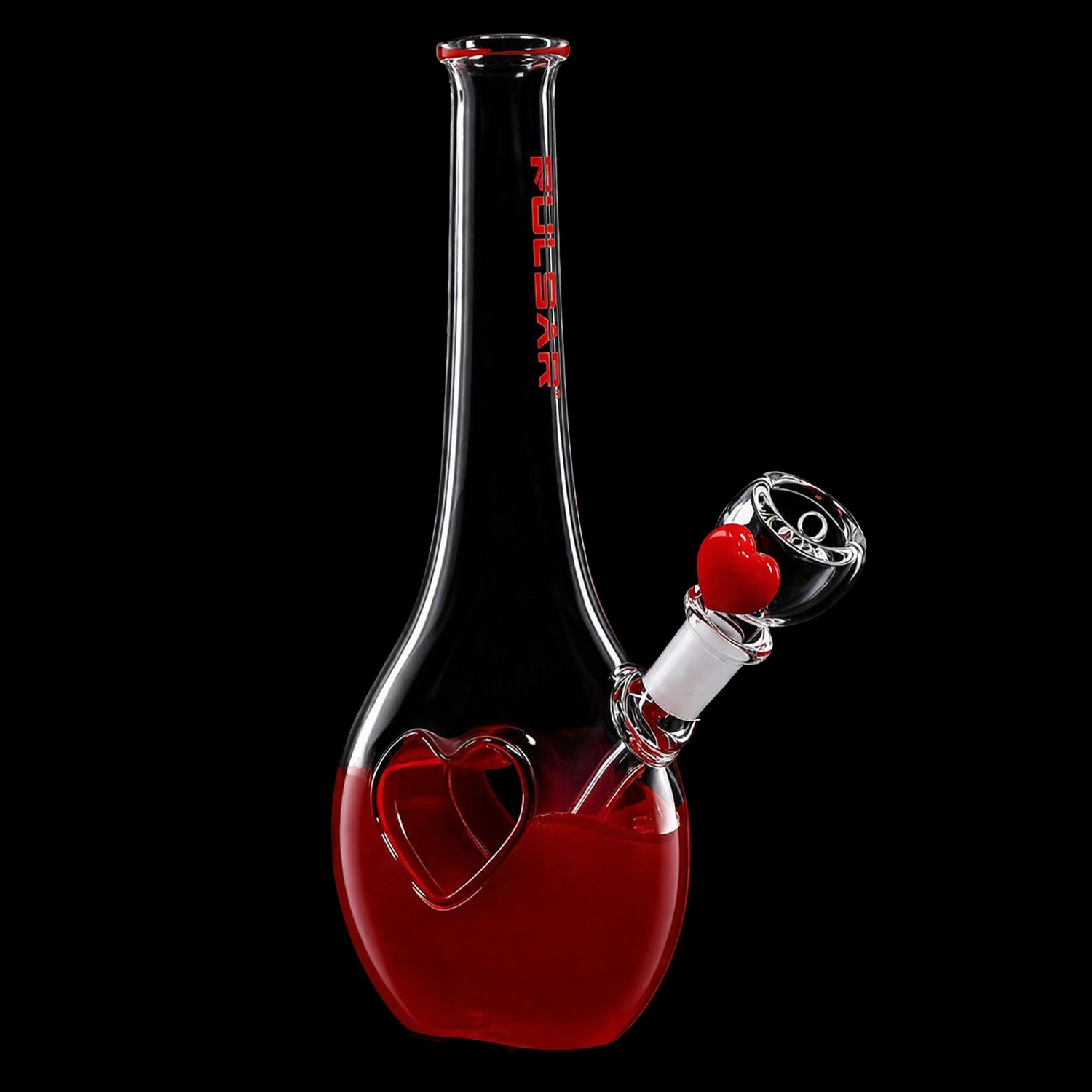 Pulsar Valentines Heart Vase Glass Water Pipe - 8.25" / 14mm F