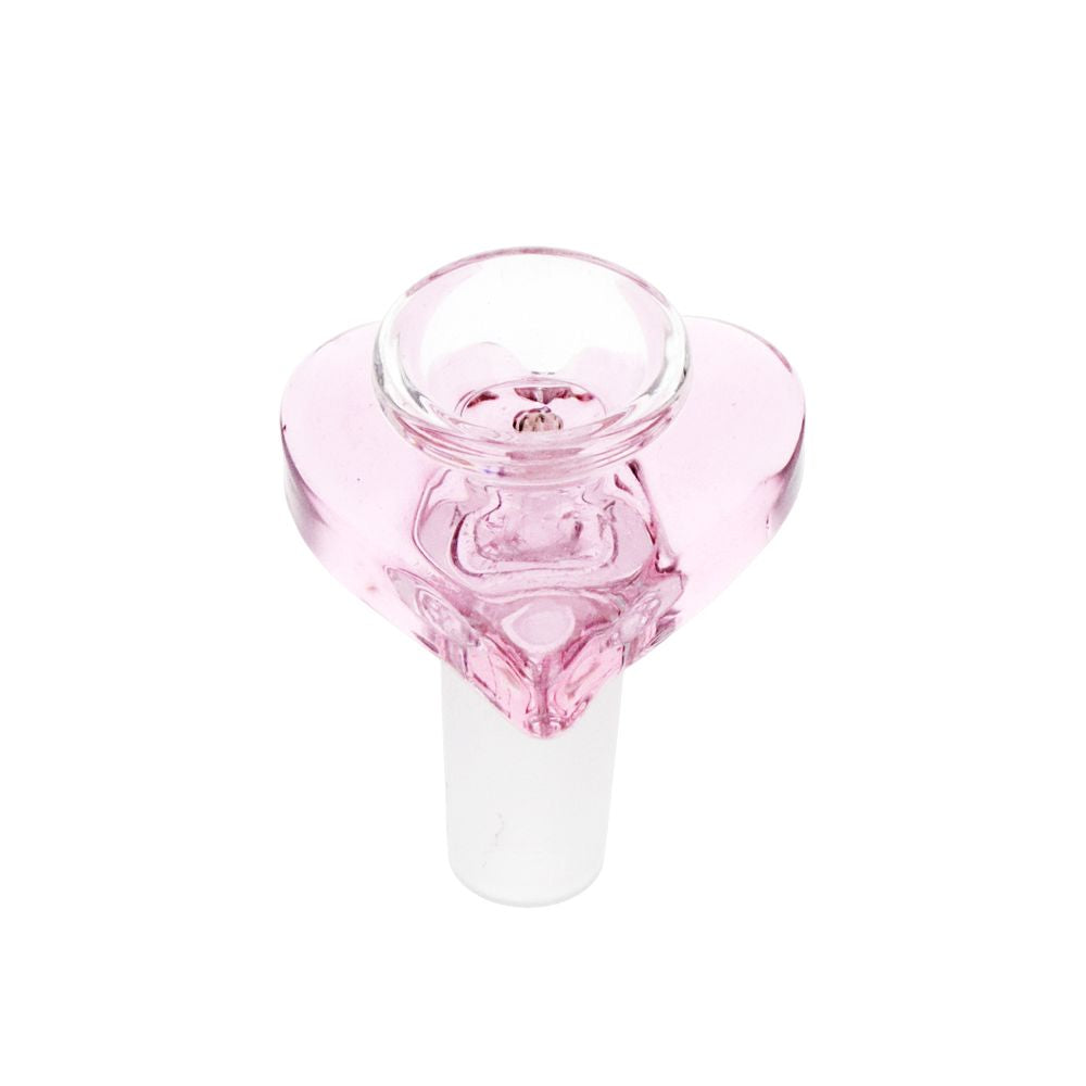 Pulsar Double Kiss Heart Glass Water Pipe - 11" / 14mm F