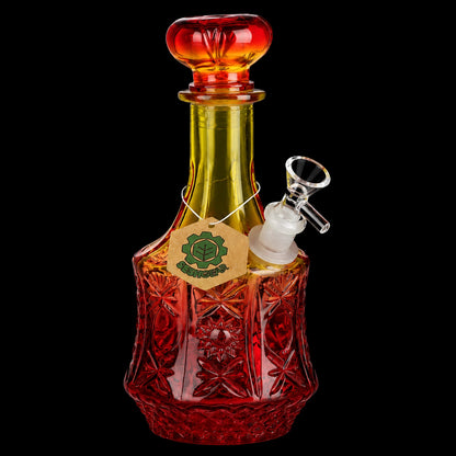 SeshGear Vintage Ombre Glass Water Pipe - 9.5" / 14mm F / Sun Flower