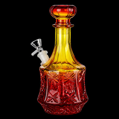 SeshGear Vintage Ombre Glass Water Pipe - 9.5" / 14mm F / Sun Flower