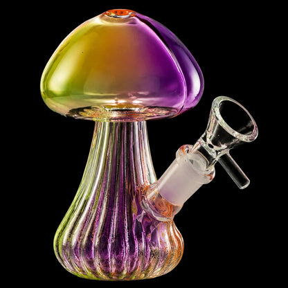 SeshGear Electroplated Mushroom Glass Bubbler - 4.75" / 14mm F