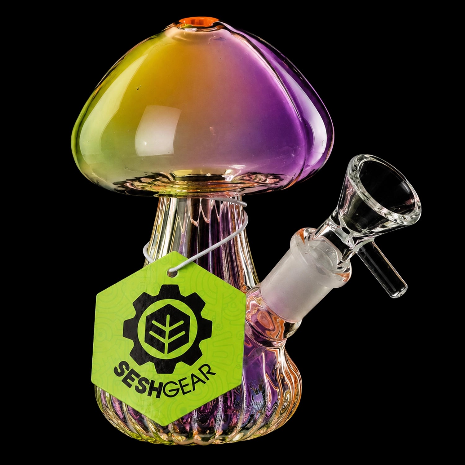 SeshGear Electroplated Mushroom Glass Bubbler - 4.75" / 14mm F