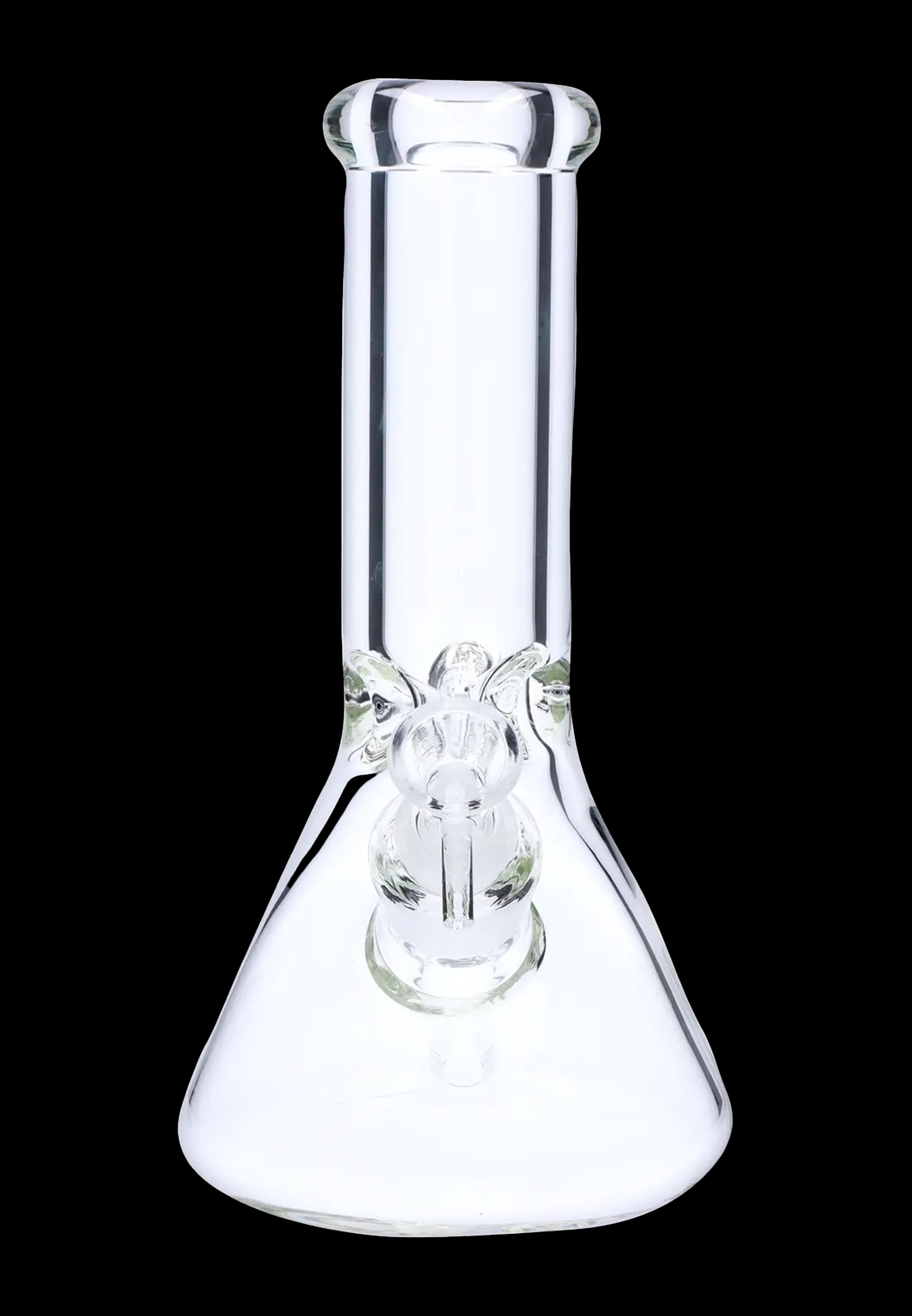 Clear glass water pipe (bong) isolated on a white background.